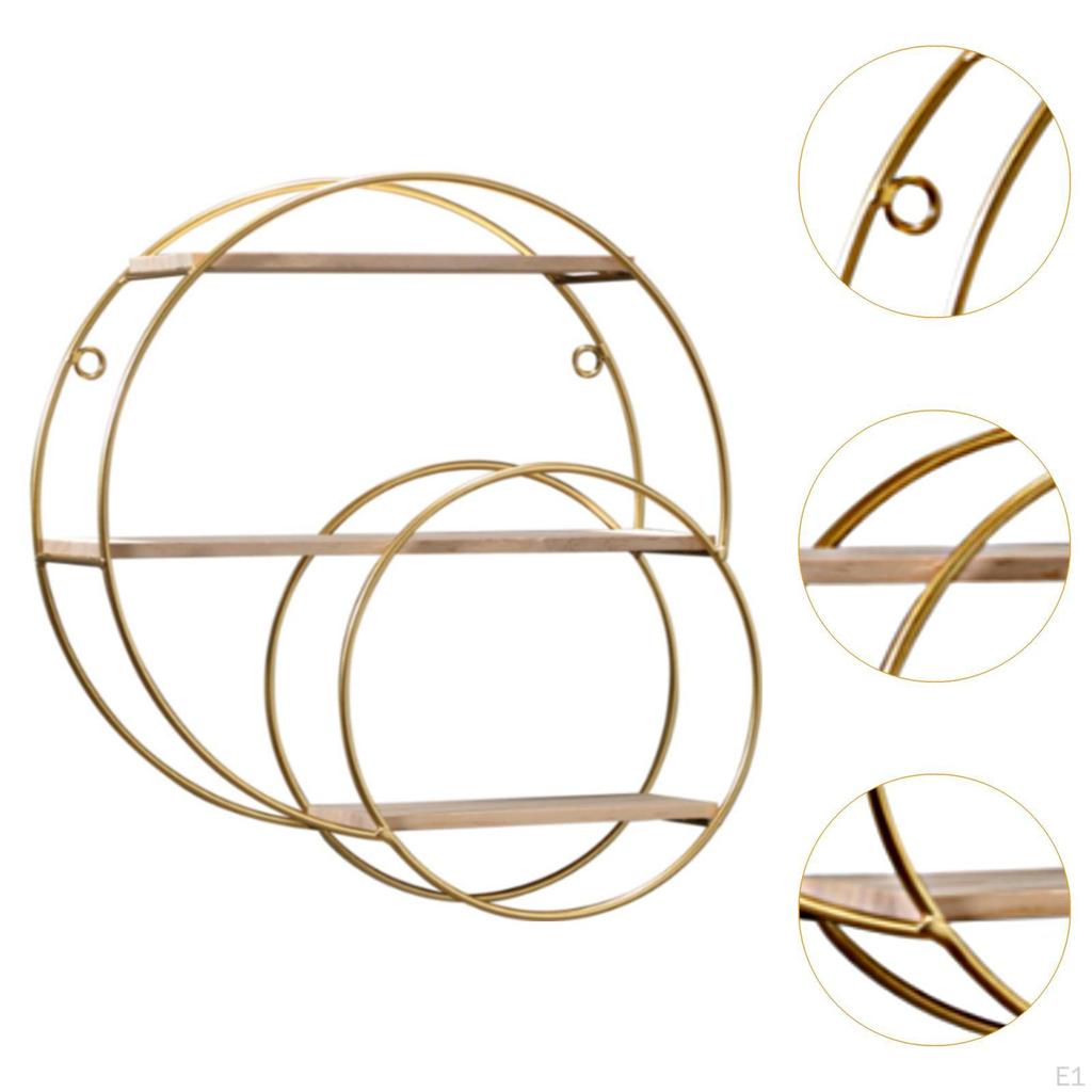 3-poziomowa metalowa półka wisząca, wytrzymały dekoracyjny wystrój na niezbędne rzeczy łazienkowe, oszczędzający miejsce,