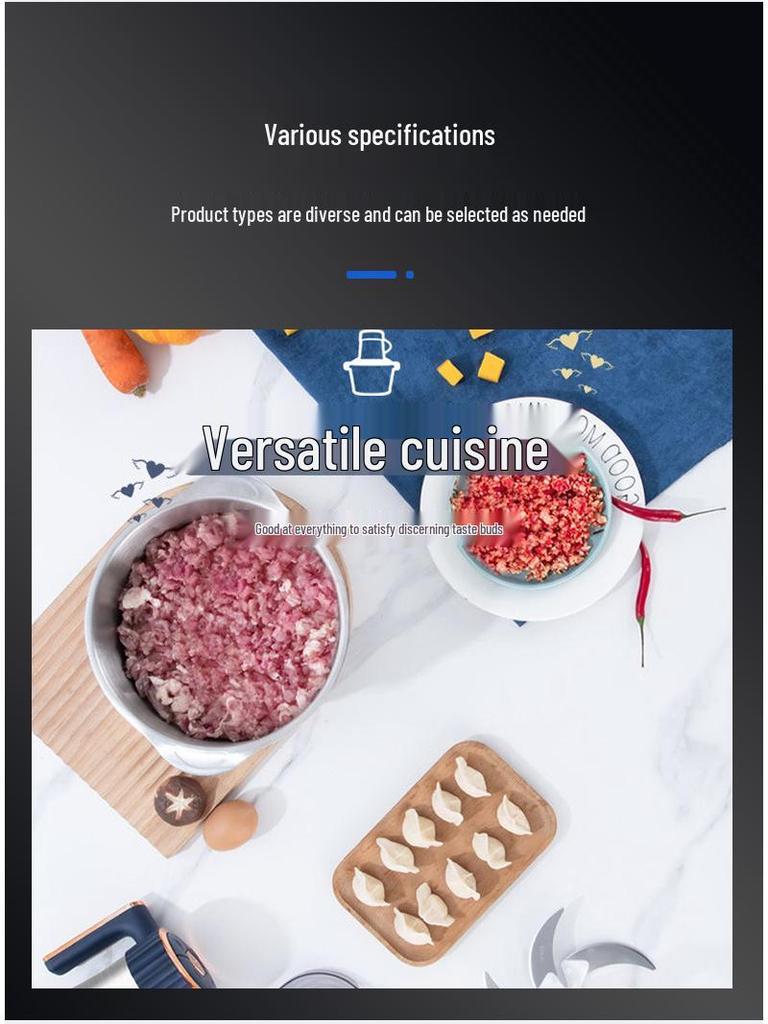 Large Capacity Stainless Steel Meat Grinder & Multifunctional Electric Food Processor for Home Use