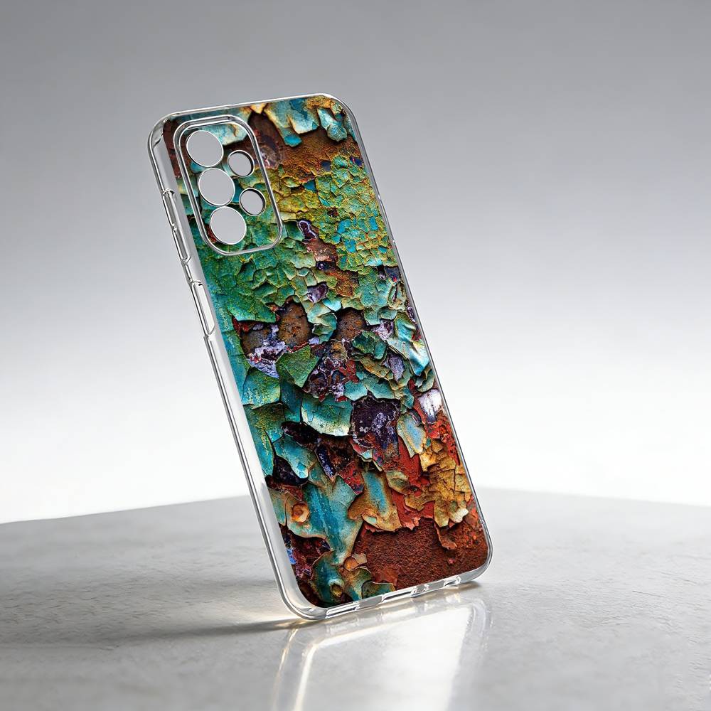 Retro Rust Design-n   Phone Case Transparent Silicone Soft For Samsung S25,S24,S21,S22,S23,S30,Ultra,S20,Plus,Fe