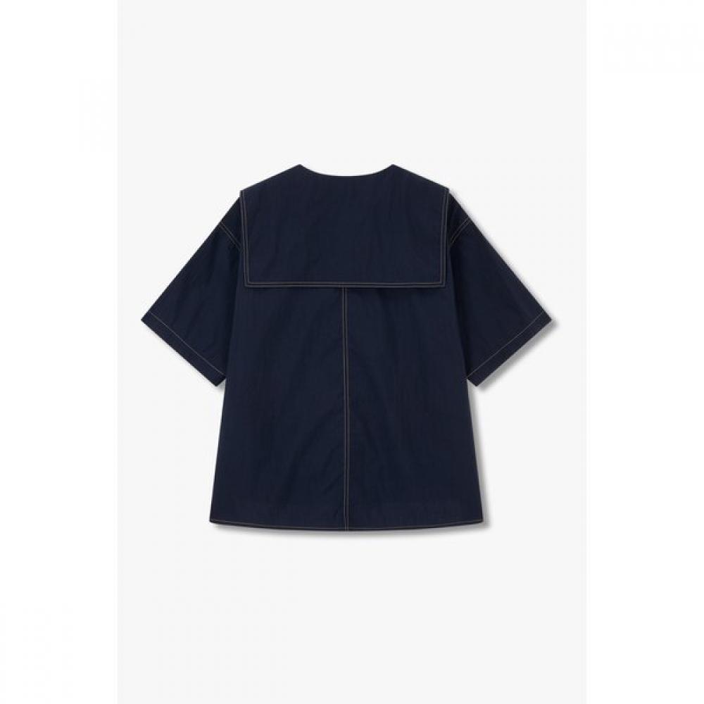 STUDIO TOMBOY Sailor Collar Short Sleeve Shirt  9175321988ar 