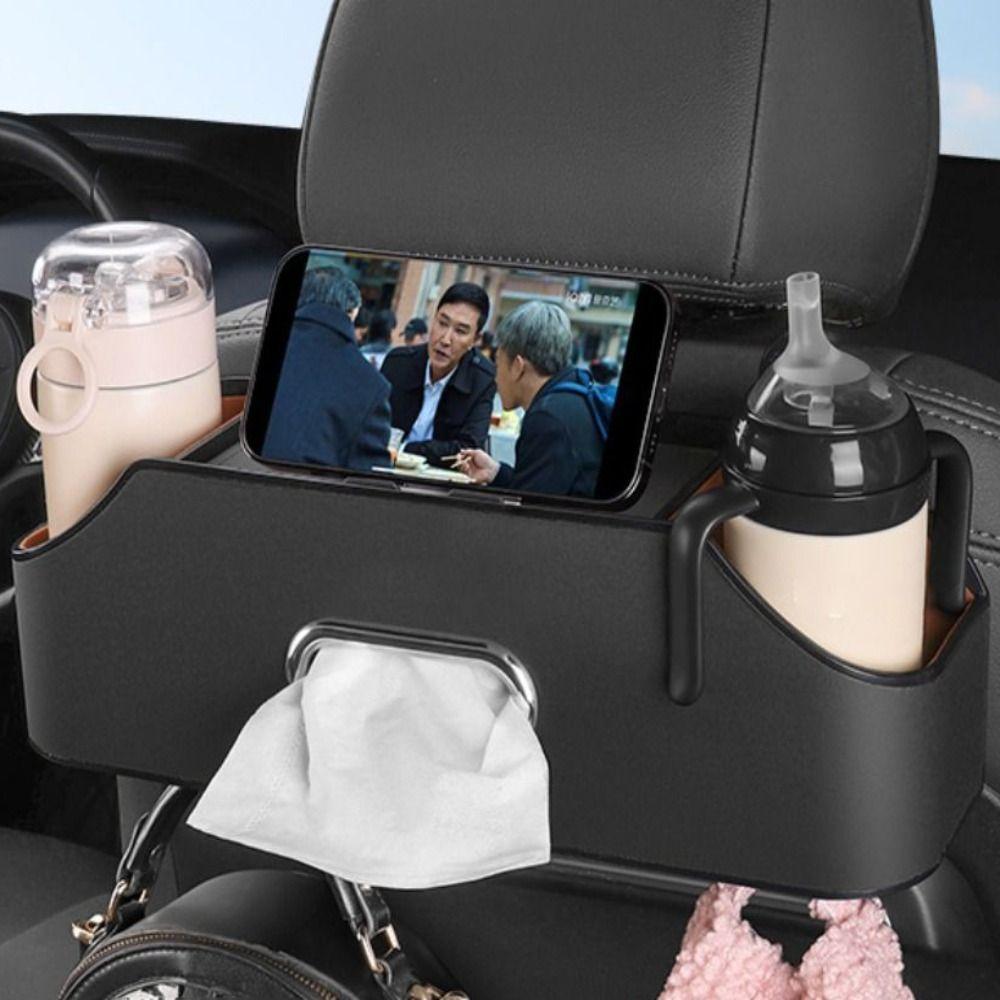 

Leather Car Decoration Products Partition Design Hanging Bag Car Seat Back Storage Box