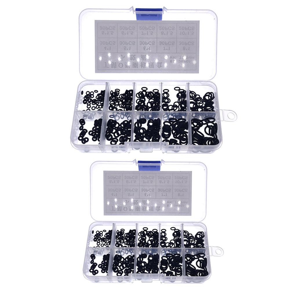Nitrile Rubber O-ring Seal Ring Nitrile Washer Assortment Kit Silicone Faucet Sealing Ring Kit with Storage Case