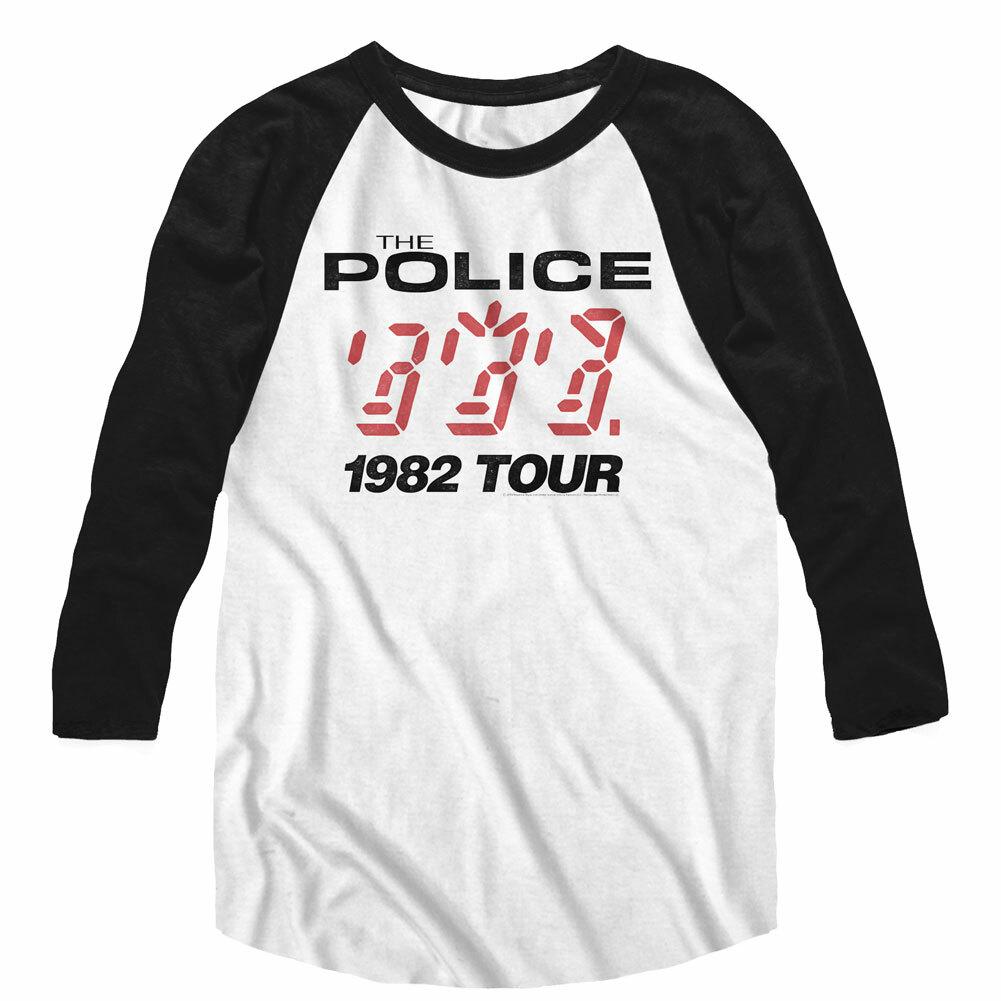 The Police Brittish Rock Band 1982 Tour Men Raglan T Shirt Concert Merch M
