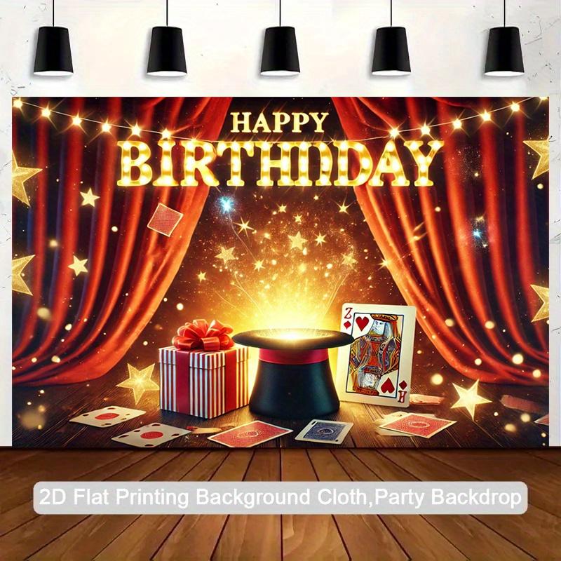 1 piece of 2D plane magician's birthday indoor and outdoor banner decorations birthday decoration items for festival parties