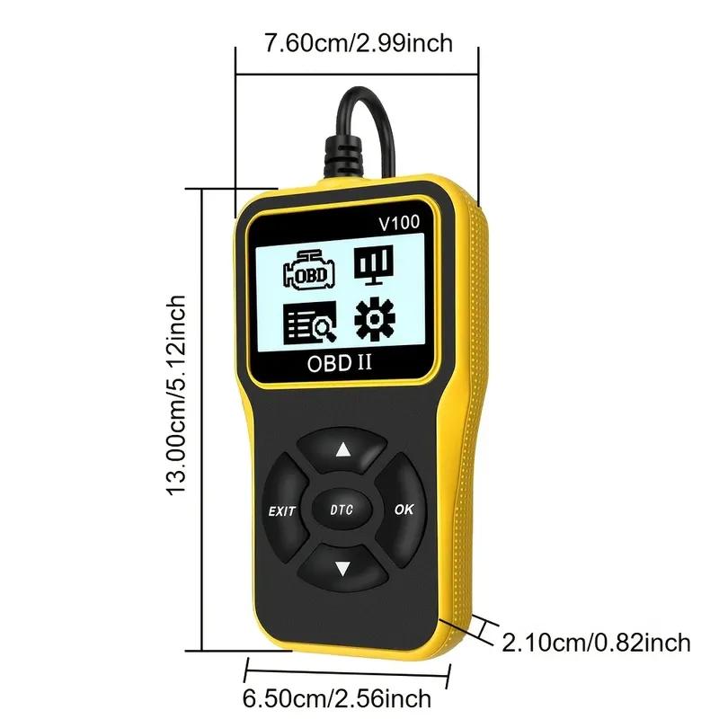 Obd2 Scanner Diagnostic Tool, Check Engine Code Reader, Obd2 Scanner with Reset Function, Input/Management Preparation, Engine Auto Check Light