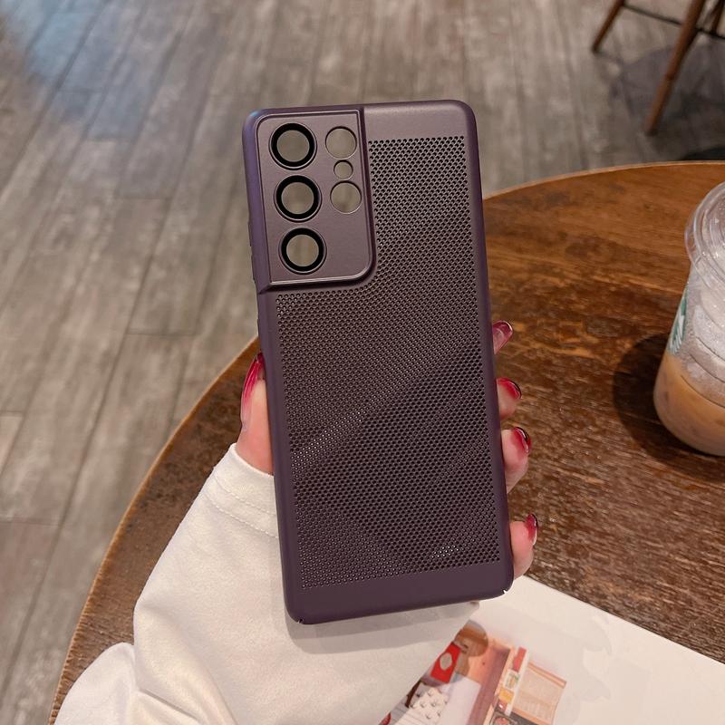 Heat Dissipation Breathe Phone Case for Samsung Galaxy S23 Ultra S22 Plus S21 FE S20 Note 20 10 Luxury Ultra Thin Cooling Cover