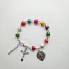 One Decade Auto Rosary Beads Bracelet Love Catholic Christ Color Rosary Gift