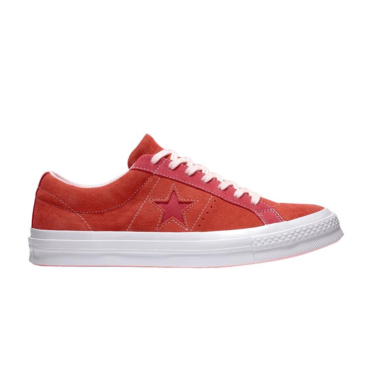 

Красные кроссовки унисекс Converse One Star Low Enamel Pink-Pop 161613C