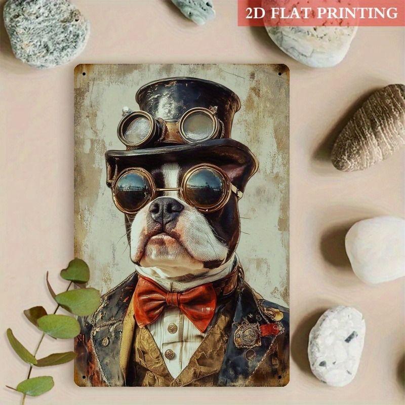 Old-Fashioned Animal Theme Metal Tin Sign for Kitchen Bar Coffee Shop Interior