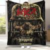 Klassisches Slayer Heavy Metal Rockband Zeichen Flanelldecke, Ultraweiche Warme Plüschdecke für Zuhause Schlafzimmer Bett Sofa Camping Picknick