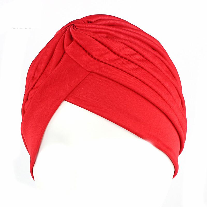 Indian Women Muslim Pleated Hijab Turban Bonnet Chemo Caps Underscarf Beanies Hair Loss Femme Cancer Hats Headwrap Scarf Covers