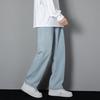 New Korean Men's Casual Long Jeans Classic Man Straight Denim Wide-leg Pants Solid Color Baggy Male Student Trousers