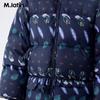 M.Latin Girls' Full Print Long Down Jacket