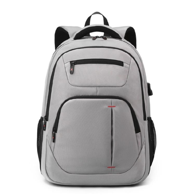 Travel Bag Laptop Backpack School Pack with USB Charging Port Pack for Student серый