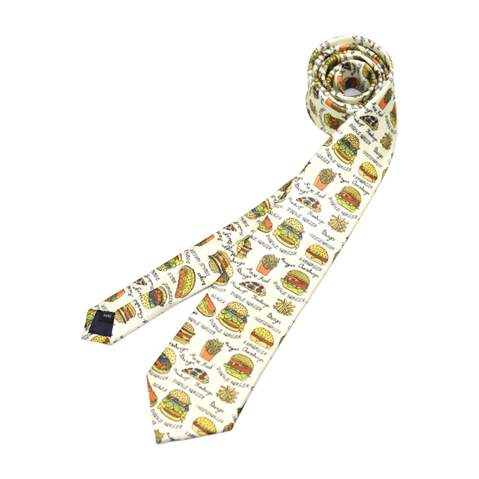 

Новинка Мультфильм Галстуки Смешные Акулы Рыбы Растения Печать Полиэстер Шелк Галстук Галстук