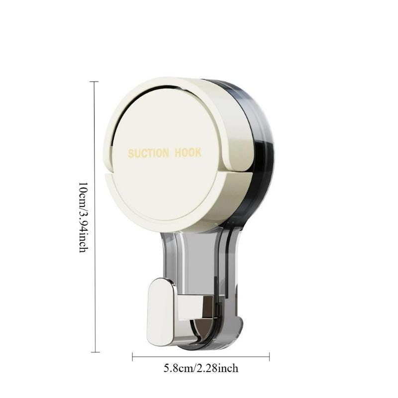 Wall Mounted Vacuum Suction Cup Hook No-Drilling Key Towel Hanger Hook for Bathroom Kitchen Removable Storage Hook