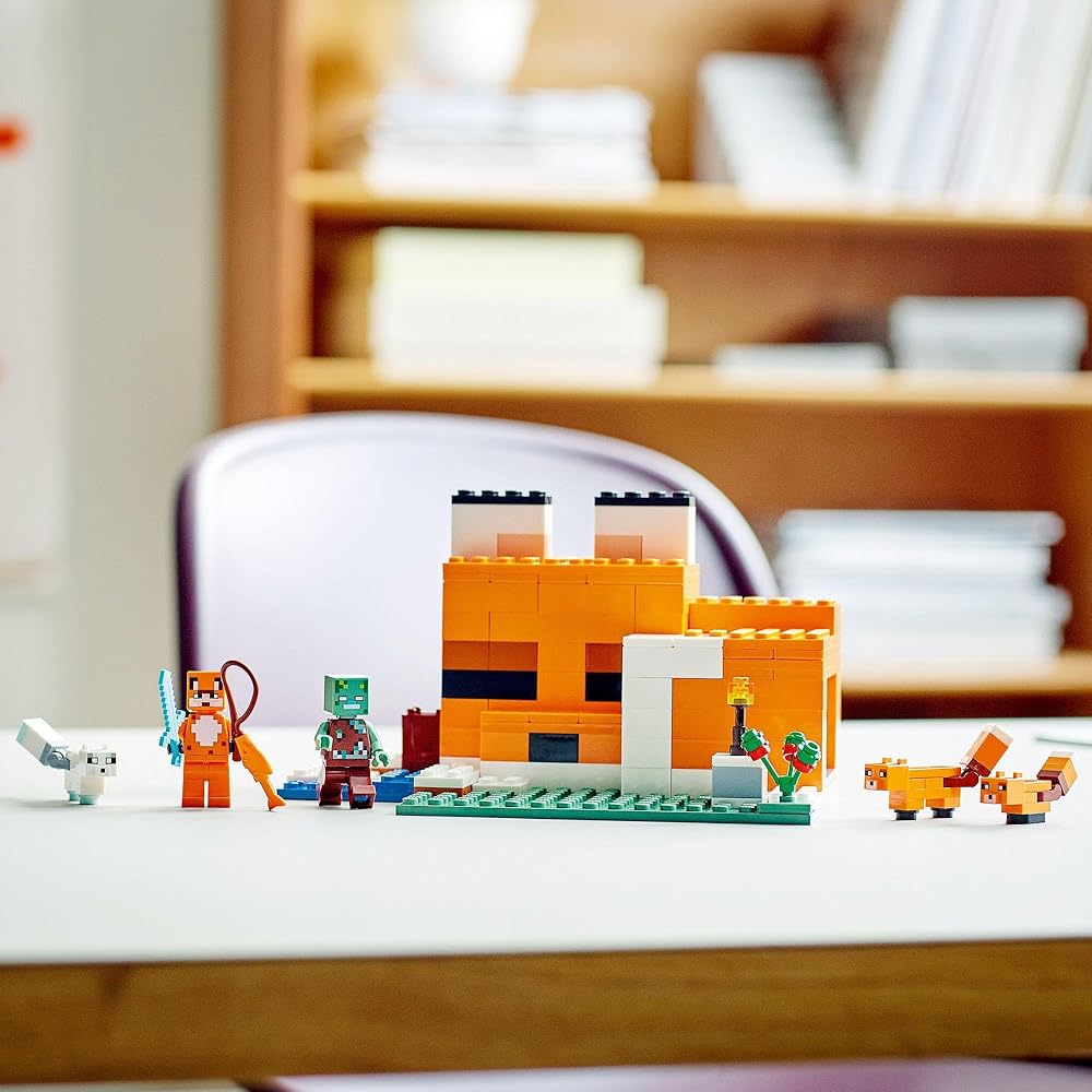 LEGO Minecraft Fox Lodge Building Set 21178 Toy for Kids Ages 8-10 Block Figures
