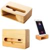 Universal Bamboo Phone Sound Amplifier Portable Creative Phone Holder Stand Natural Loudspeaker Phone Dock Phone Accessories