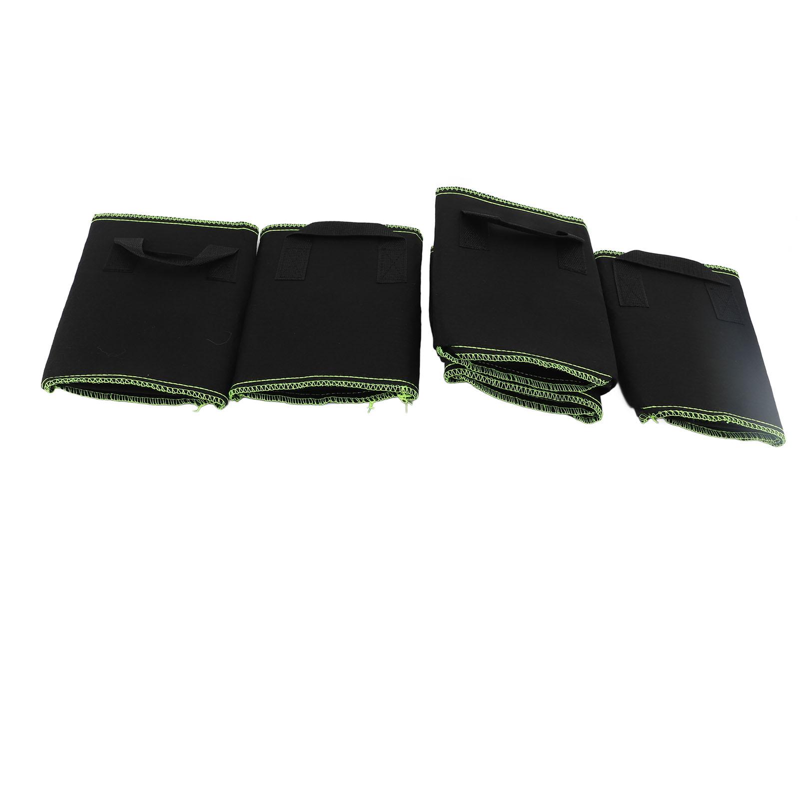 

5pcs Grow Bag with Handles Black Green Fluorescent Trim 5 Gallon Thickened Nonwoven Planting Bag for Fruits Vegetables Flowers