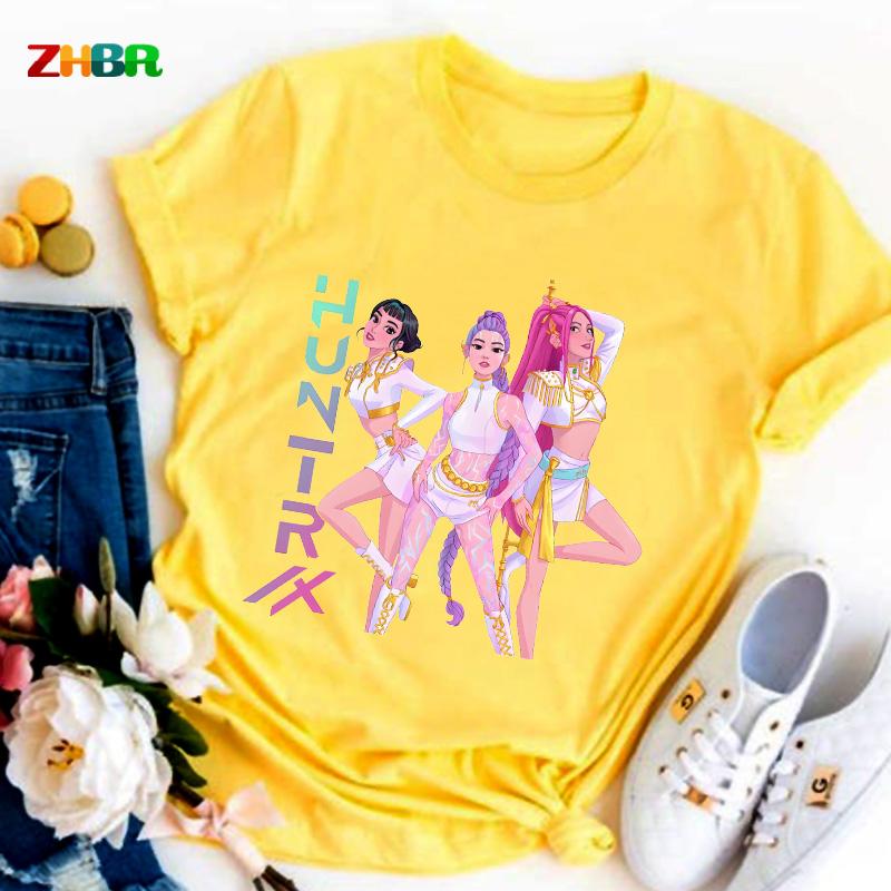 Kpop Huntrix Tričko Tričko Děti Lovci Démonů Tričko Chlapec Dívka Děti Dívky Chlapci Děti
