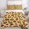 3pcs Leopard Print Bedding Set, Breathable And Soft, Suitable for All Seasons Machine Washable, Suitable for Bedroom Decoration,yy250822112