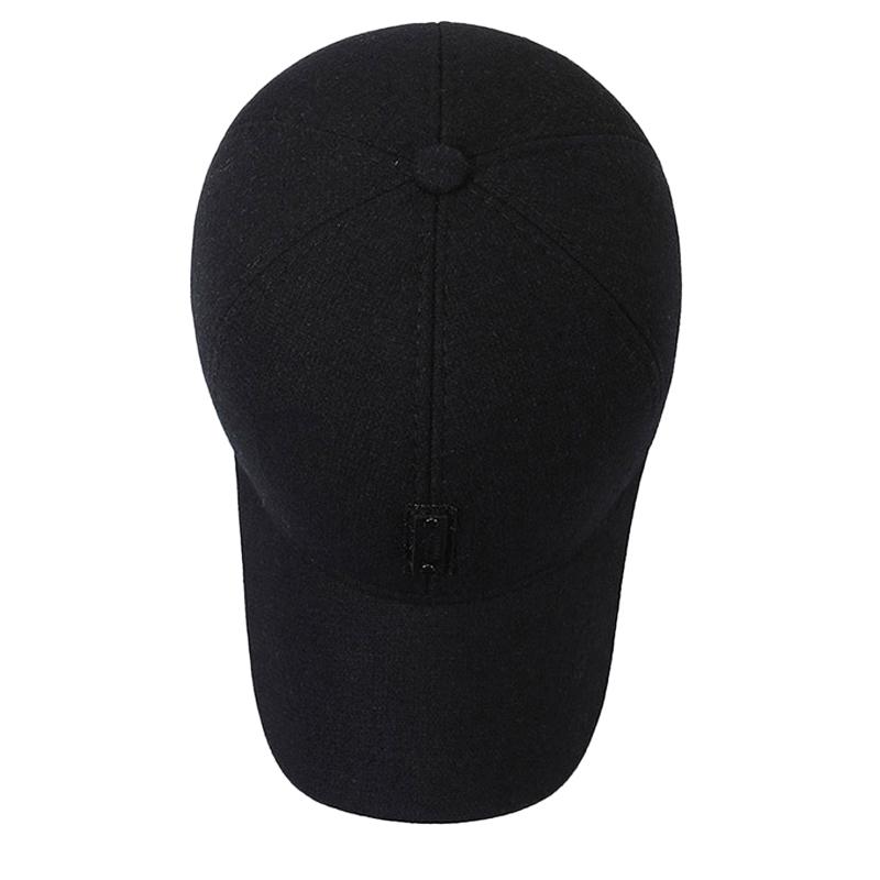 Autumn Winter Middle-Aged Baseball Cap Men's Cotton Cap Thick Ear Protection Cap Peak Cap