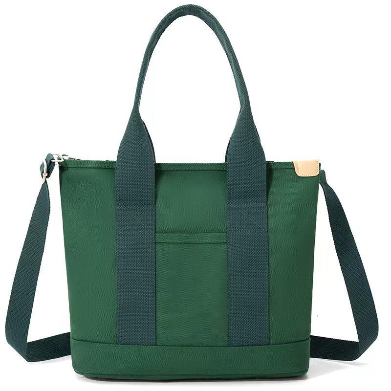 16oz Japanese-Korean Style Women's Tote: Single Shoulder, Crossbody, Large Capacity, Simple Canvas Handbag