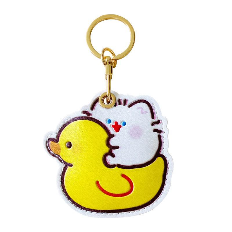 Роскошный кожаный брелок для ключей и держатель для AirTag