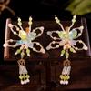 Ancient Floral Hair Stick Tassel Flower Hair Comb Classical Hanfu Headwear  Children