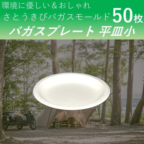 Disposable Disposable Plates, Eco-Friendly and Durable Bagasse Plates, Small, Flat Plates, 50 Count, Perfect for BBQs, Parties, and Other Uses, Usuall