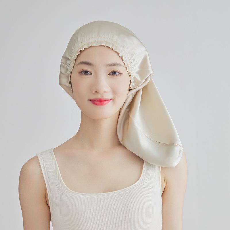 Yama %100 Dut İpeği Uyku ve Saç Bakım Fırfırlı Kenarlı Bone