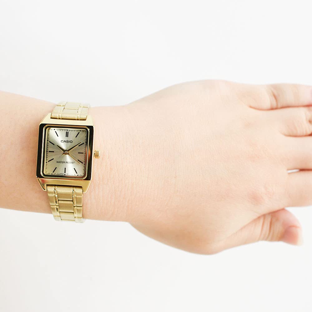 CASIO Casio Standard Analog Square Metal Gold Watch Women's LTP-V007G-9E
