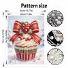 Christmas Pearl Painting Kit Handmade DIY Home Decoration Painting Cupcake Red Bow Holly Berry Winter Holiday Ornament Artwork
