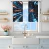 2pcs Time Space Tunnel Printed Curtain for Home Decor - Rod Pocket Window Treatment for Bedroom, Office, Kitchen, Living Room