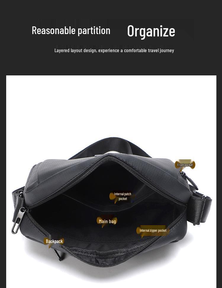 Men's Ultralight Japanese-Style Minimalist Crossbody Bag with Large Capacity