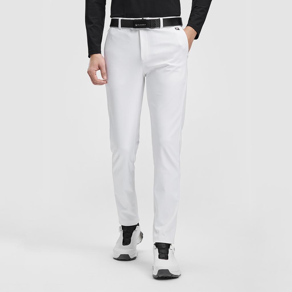 Fila Golf Series Fashion Classic Simple Sports Comfortable Versatile Woven Straight Leg Casual Pants Men Bottoms Jade-White A11M615803FWT