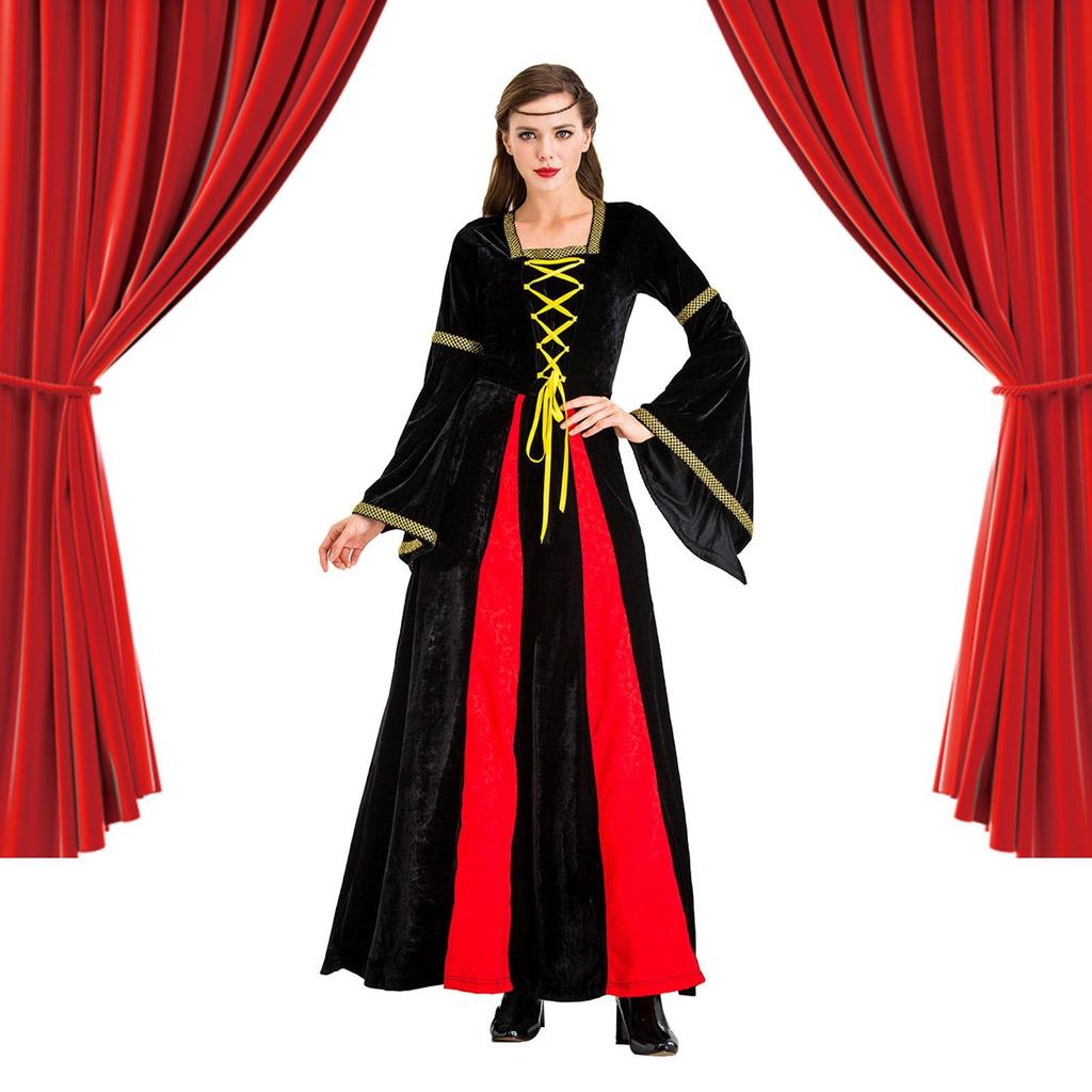 Buy Halloween Costumes for Women Long Sleeve Retro British Court