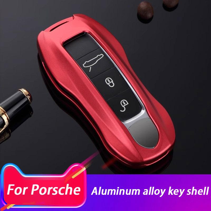 Aluminum Alloy Car Key Case Shell Key Cover For Porsche Cayenne Panamera - 911 Taycan Protective Accessory