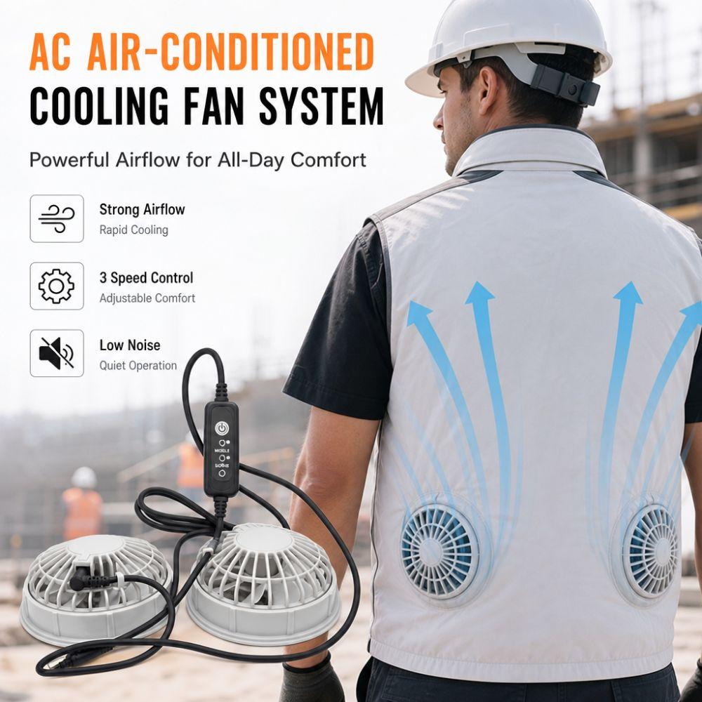 Multi-functional Vest Fan Adjustable Fan Speeds Ventilation Fans Portable Cooling Fan  Outdoor