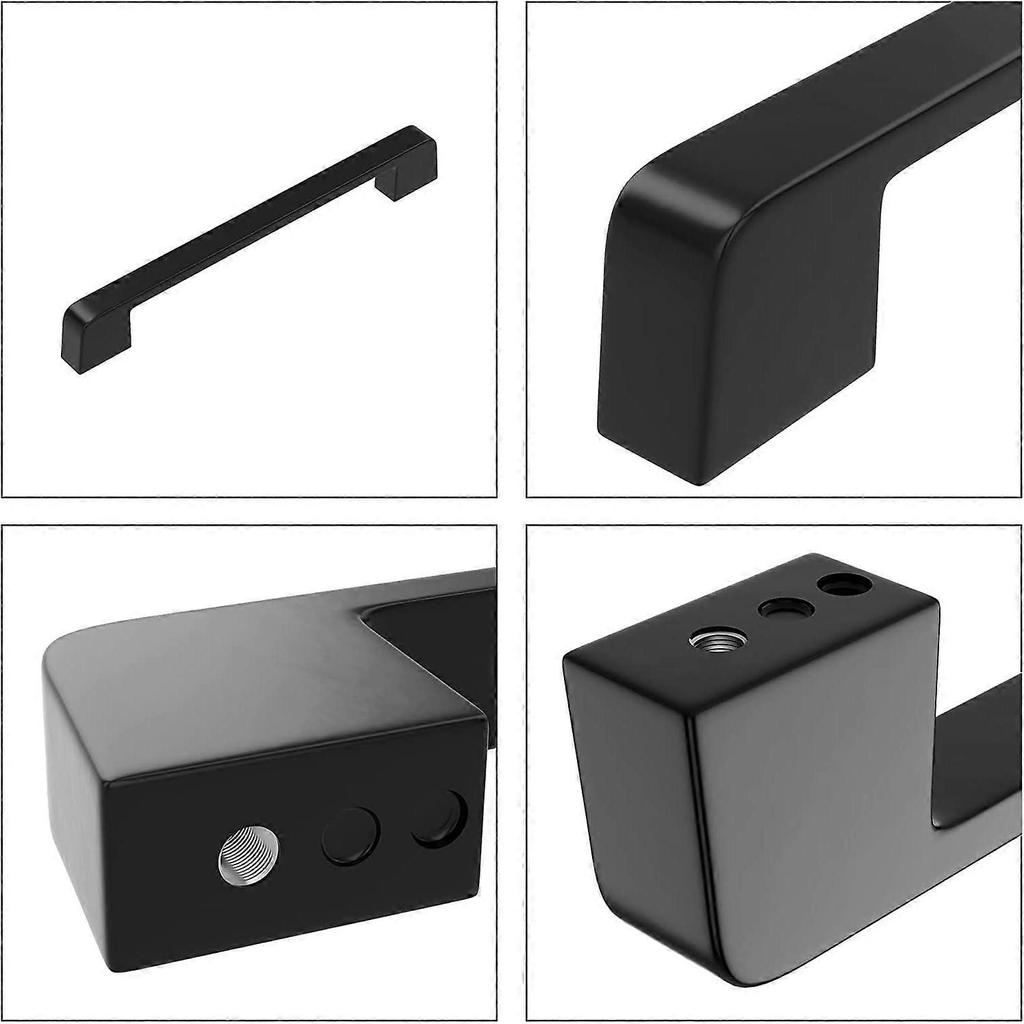 10pcs Black Zinc Alloy Door Pulls Handles T Bar Stick Kitchen Cupboard Hole Center 96mm ZeGoods