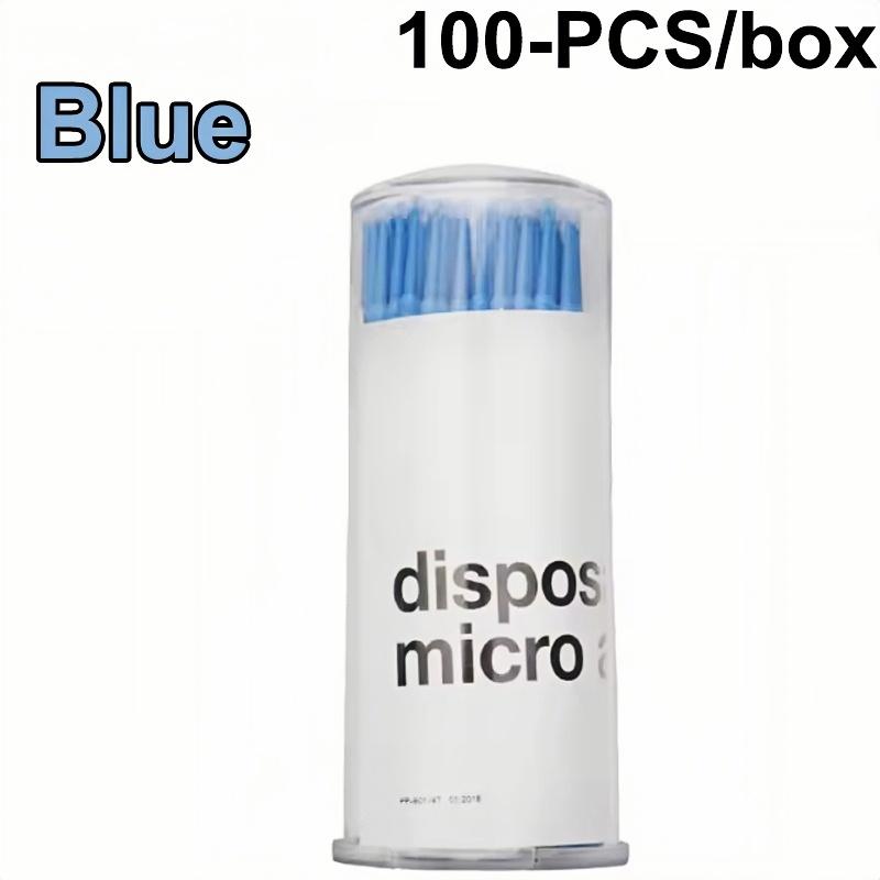 100Pcs Dental Disposable Micro-Swabs Tooth Cleaning Tools Adhesive Mini-Brushes Oral Cosmetic Eyelash Cotton Swabs