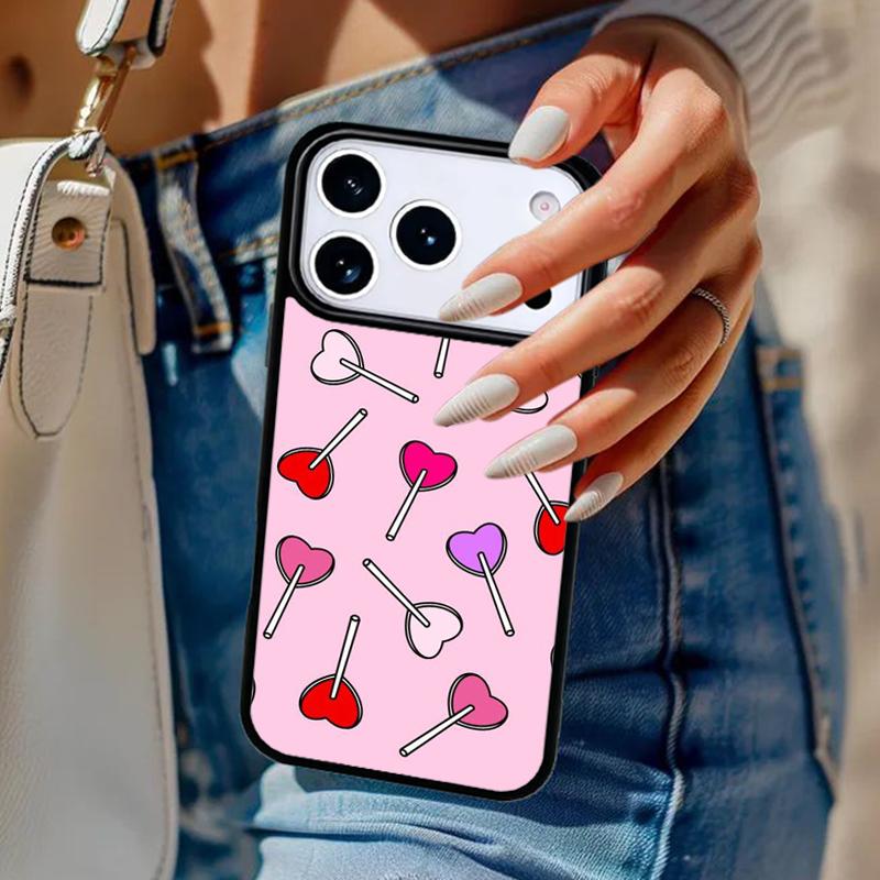 Red Lollipops Phone Case For iPhone 17 Air 14 15 13 12 Max Cover For Apple 16e 11 Pro Max Plus Coque
