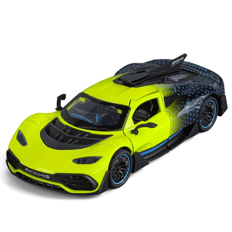 1/32 Mercedes-Benz ONE AMG Supercar Модель легкосплавного автомобиля Звук и свет Детская игрушка Коллекционные предметы Подарок на день рождения