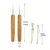 9Pcs Bent Latch Hook Set Crochet Needle Dreadlocks Tool Knitting Crochet Hooks Hair Extensions Tool for Braiding