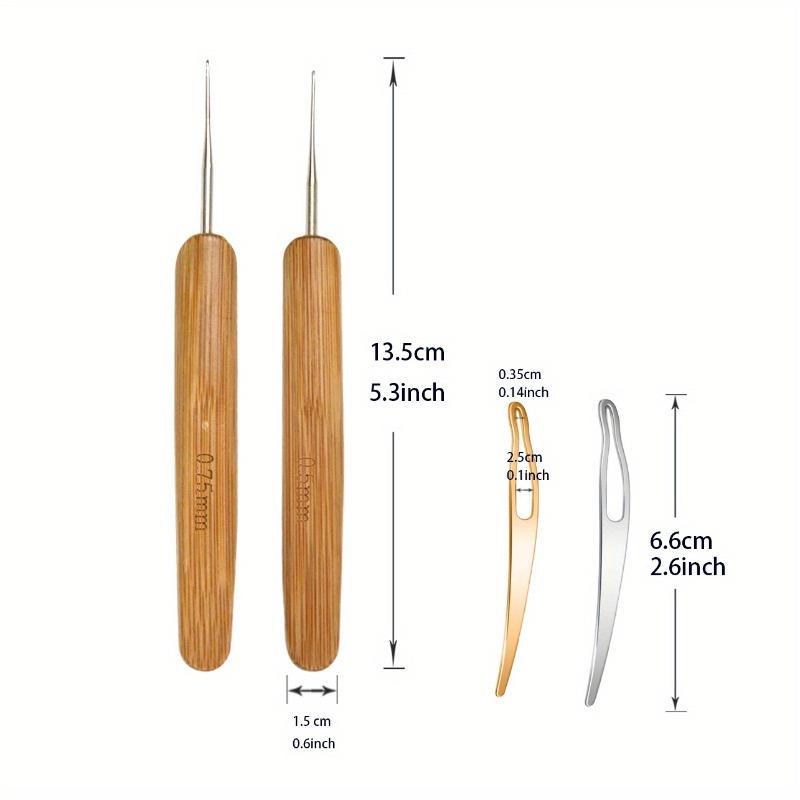 9Pcs Bent Latch Hook Set Crochet Needle Dreadlocks Tool Knitting Crochet Hooks Hair Extensions Tool for Braiding