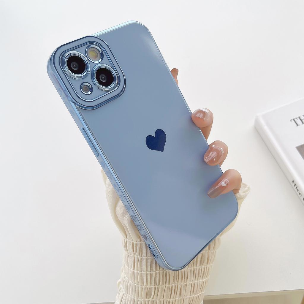 Angel eye electroplating side 15/16 with picture Apple soft case XR solid love for iPhone17ProMax