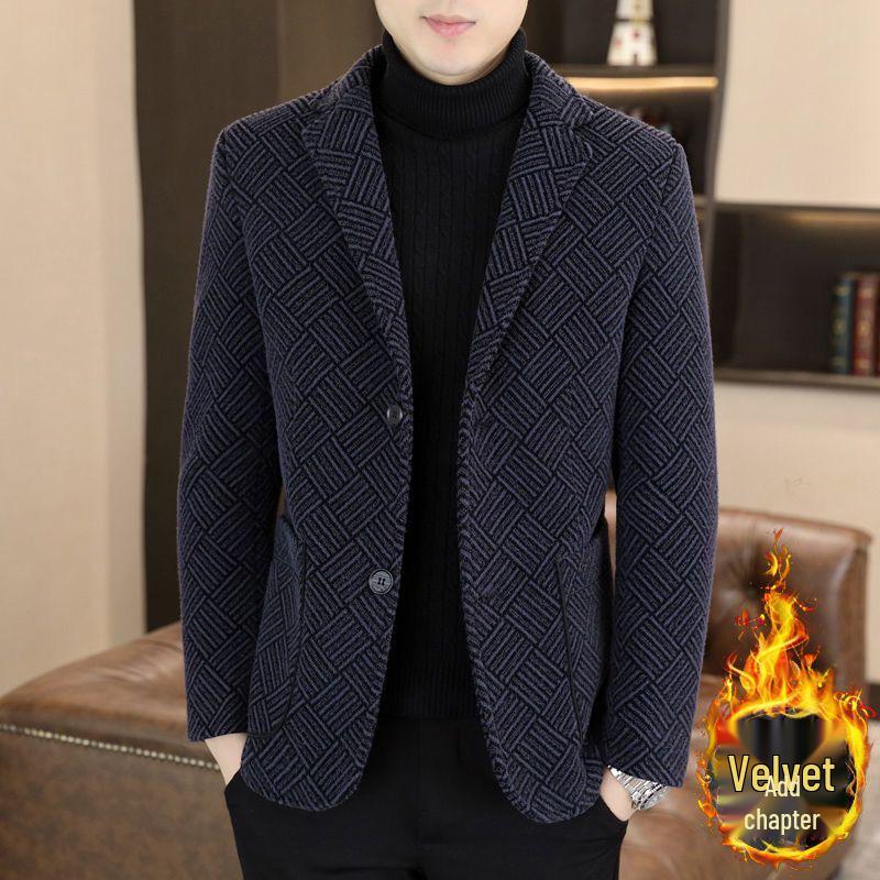 Men's Warm Woolen Suit Jacket - Autumn/Winter Edition