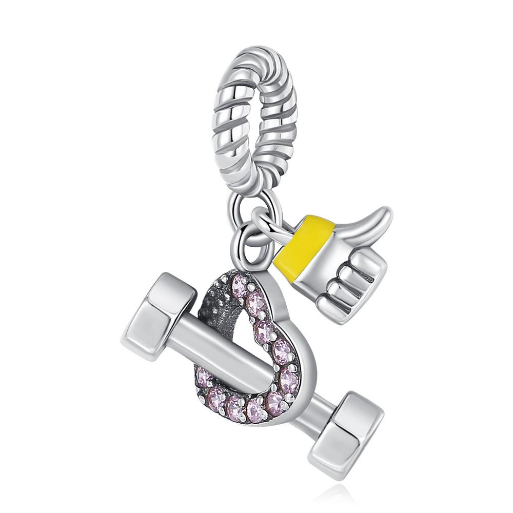 925 Silver Artist Paint Charms Beads Fit Original Bracelets Bag Keychain Charms Beads Pendant Diy Women Jewelry Gift