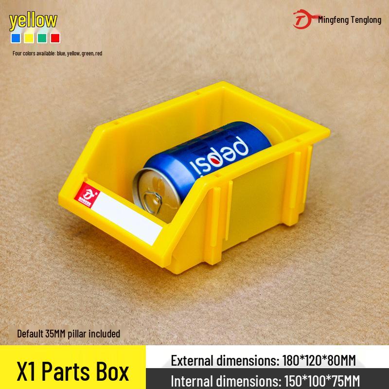 Angled Entry Heavy-Duty Plastic Storage and Organizer Box for Components and Hardware