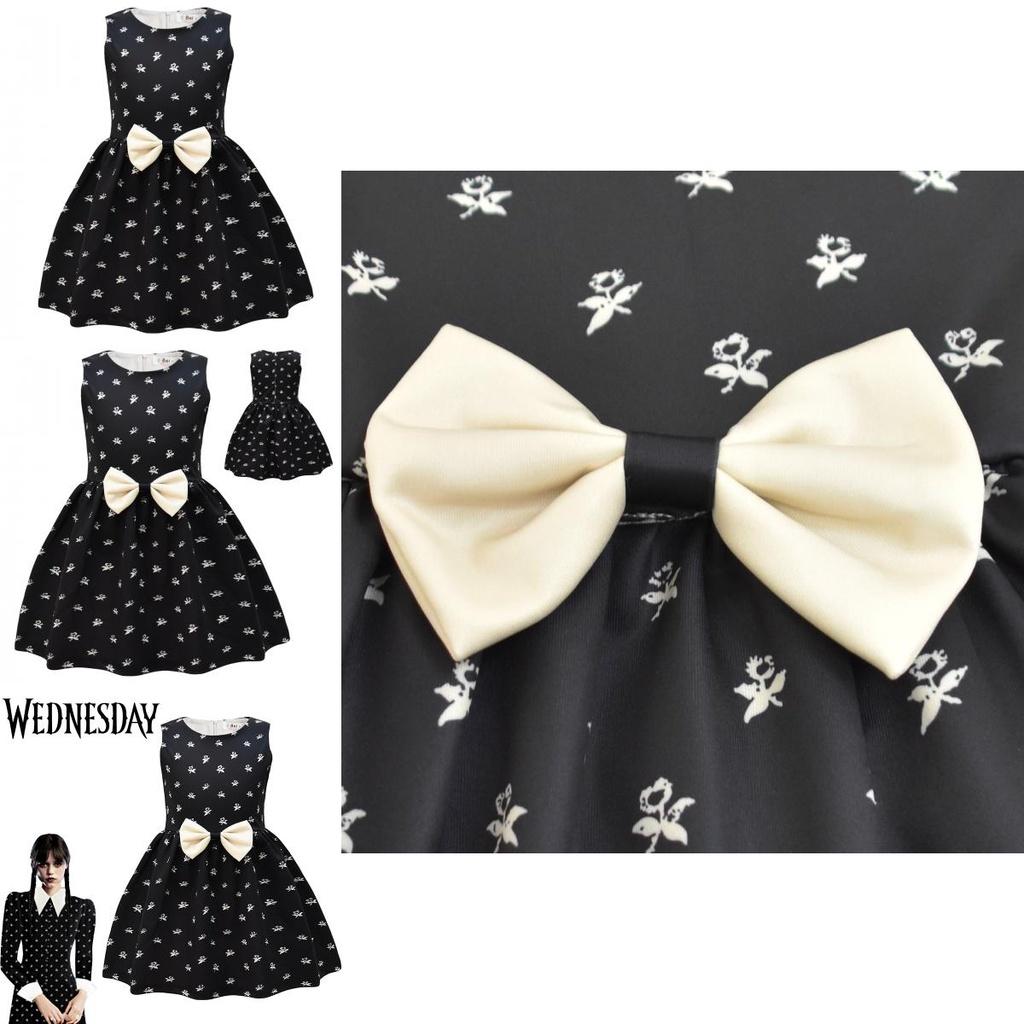 High Quality The Addams Family Wednesday Cosplay Costume For Kids